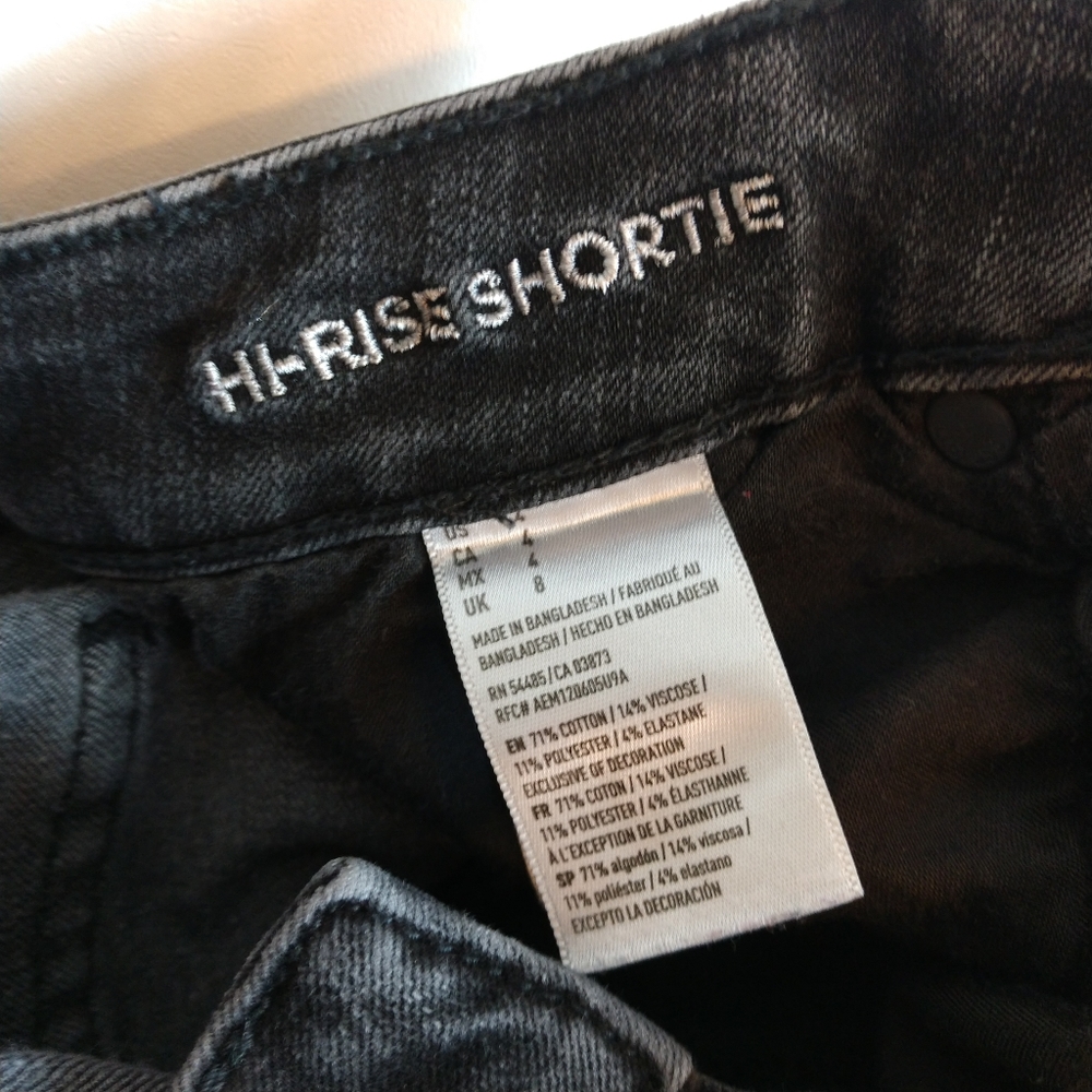 AEO Black Hi Rise Shortie 360 Degree Stretch - Picture 7 of 7